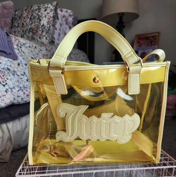 Juicy Couture Yellow Transparent Tote - Picture 1 of 4
